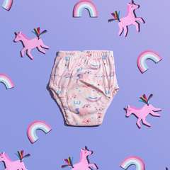 Rudie Baby toilet training pants in Unicorns print
